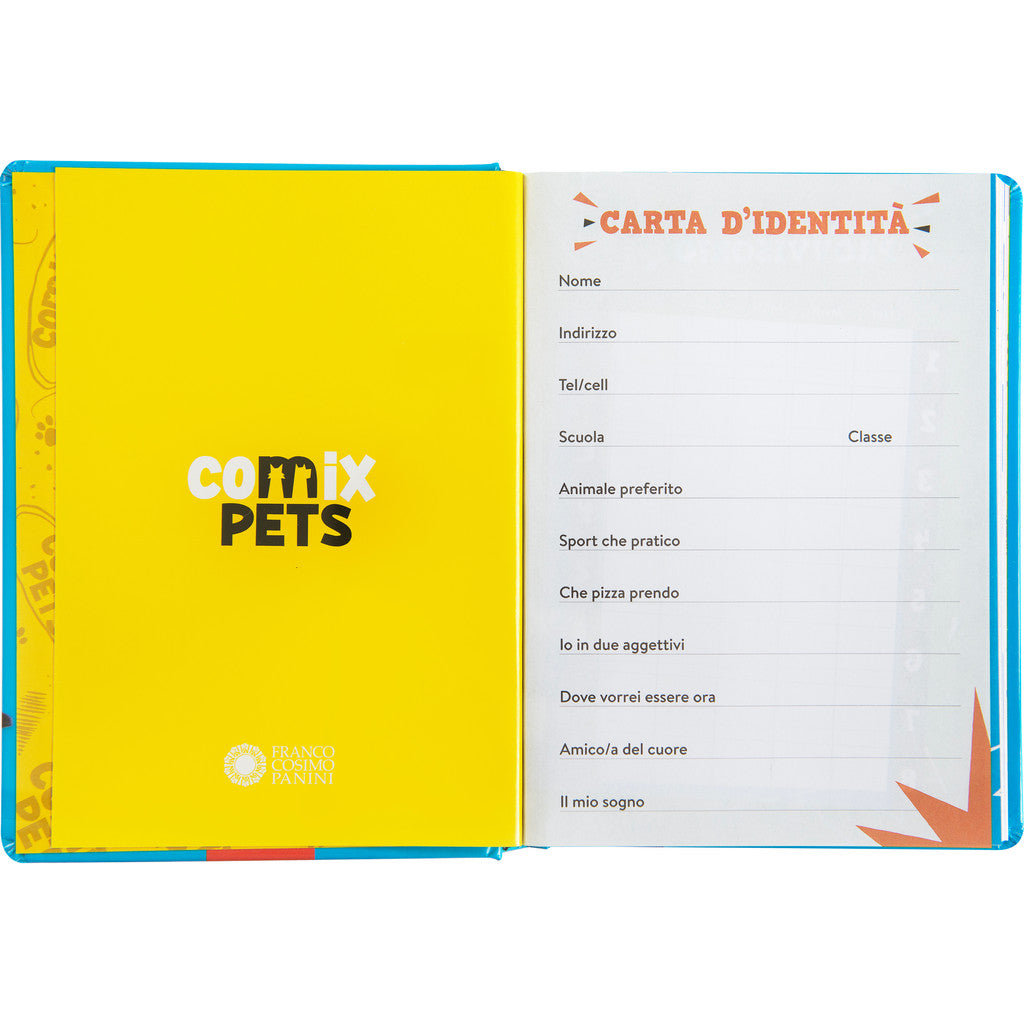 Diario 12 Mesi 2025/26 - COMIX Pets - Giornaliero Non Datato