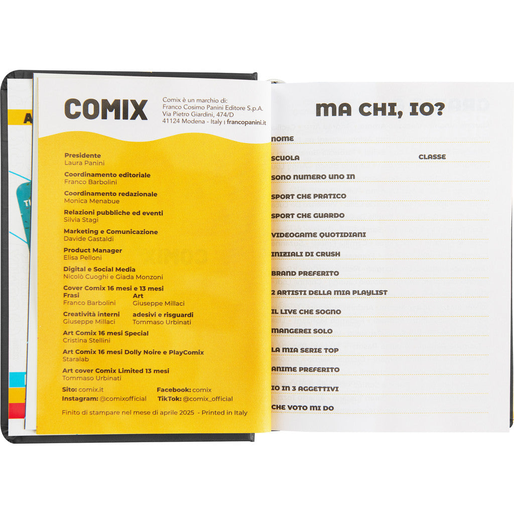 Diario 16 Mesi 2025/26 - COMIX - Giornaliero Mignon