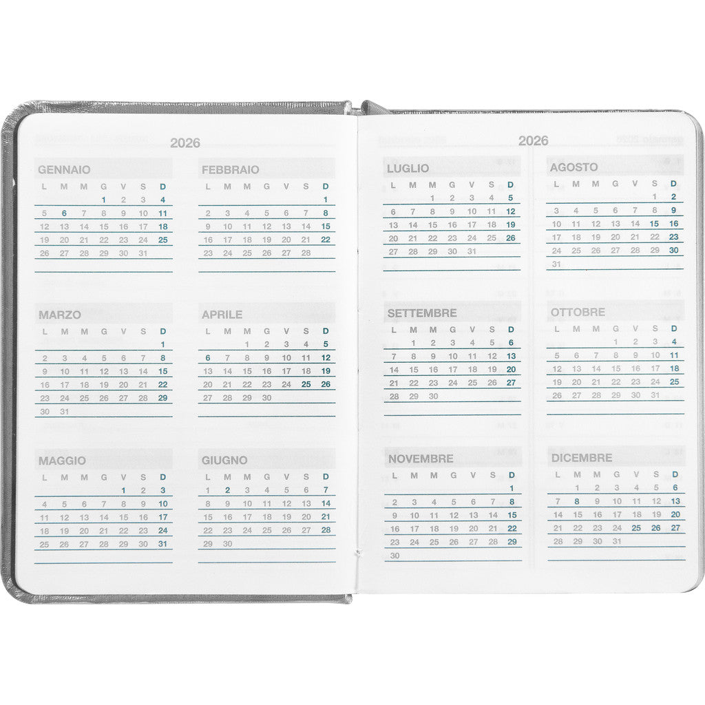 Agenda 12 Mesi 2026 Medium Settimanale - COMIX Special Luxury