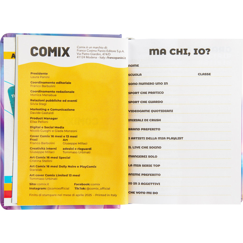 Diario 16 Mesi 2025/26 - COMIX - Giornaliero Mignon