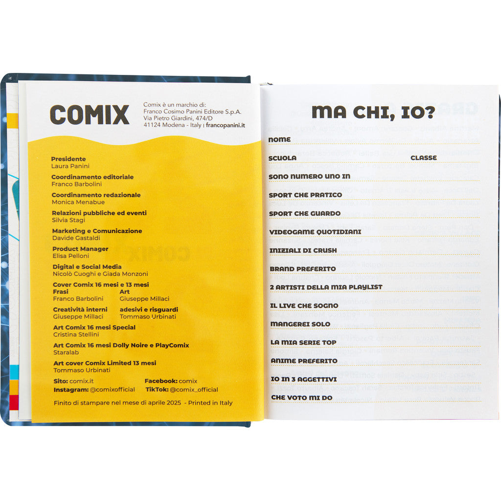 Diario Online Exclusive 16 Mesi 2025/26 - COMIX - Giornaliero Standard