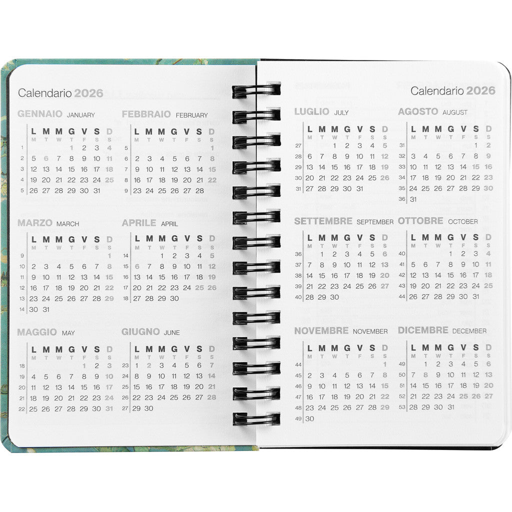 Agenda Spiralata 12 Mesi 2026 Pocket Giornaliera - Haltadefinizione