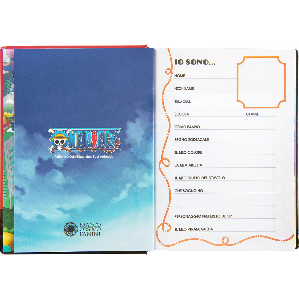 Diario 12 Mesi 2025/26 - One Piece - Giornaliero Non Datato