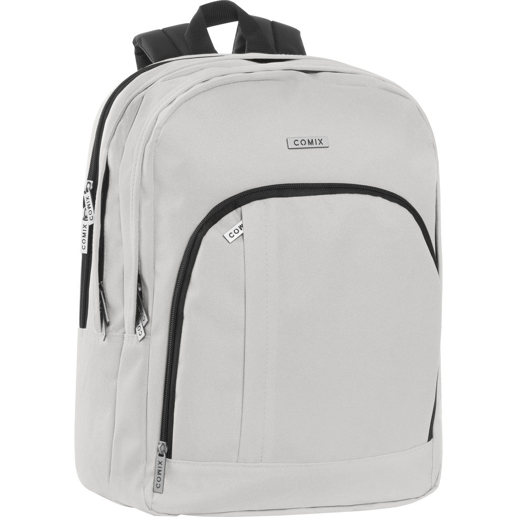 SCHOOL PACK COMIX ORIGINAL ZAINO TONDO ORGANIZZATO 3 ZIP BLU E TIFFANY 42x32x20cmcon Astuccio 3 Zip Completo