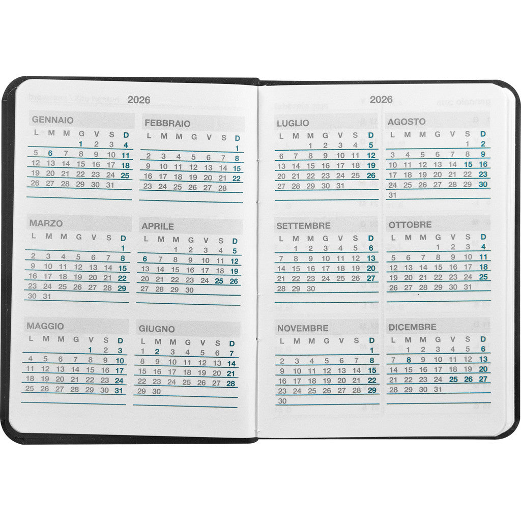 Agenda 12 Mesi 2026 Mini Giornaliera - Agende COMIX