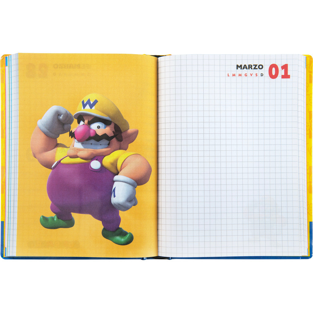 Diario 12 Mesi 2026/27 - Super Mario - Giornaliero Non Datato