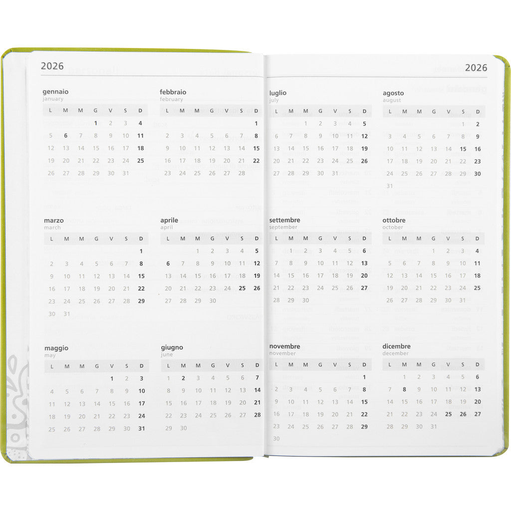 Agenda 12 Mesi 2026 Large Settimanale - WWF