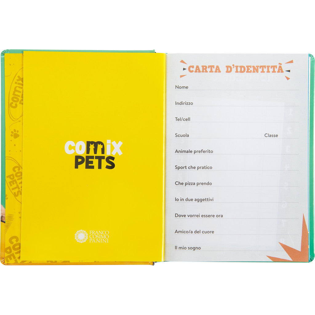 Diario 12 Mesi 2025/26 - COMIX Pets - Giornaliero Non Datato