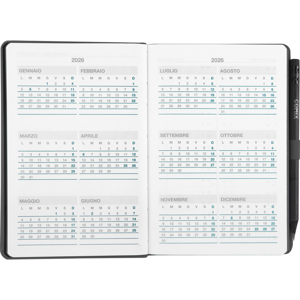 Agenda 12 Mesi 2026 Mini Settimanale - Agende COMIX