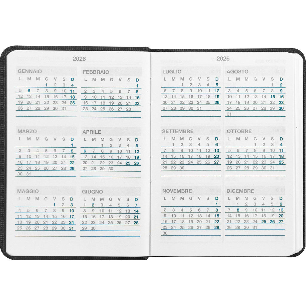 Agenda 12 Mesi 2026 Mini Giornaliera - Agende COMIX