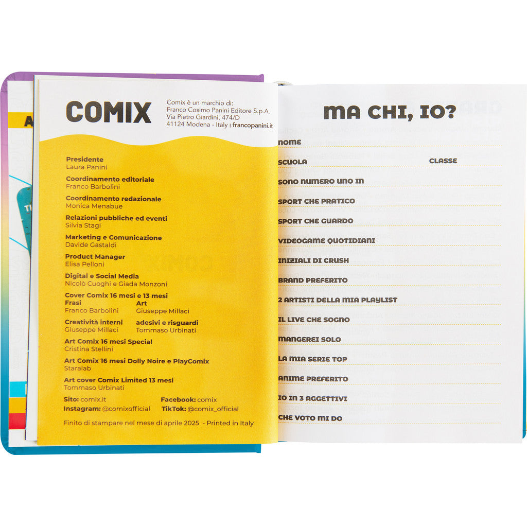 Diario 16 Mesi 2025/26 - COMIX - Giornaliero Mignon