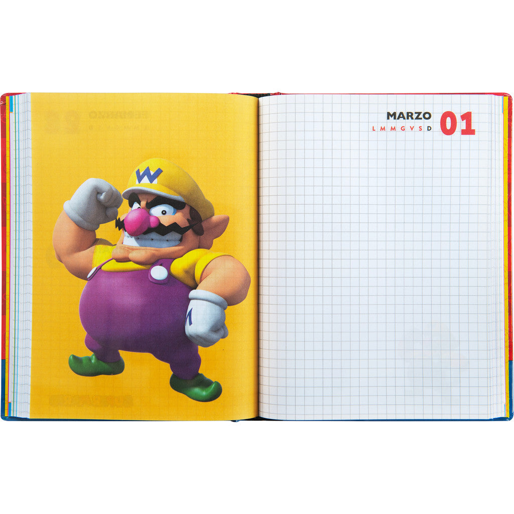 Diario 12 Mesi 2026/27 - Super Mario - Giornaliero Non Datato