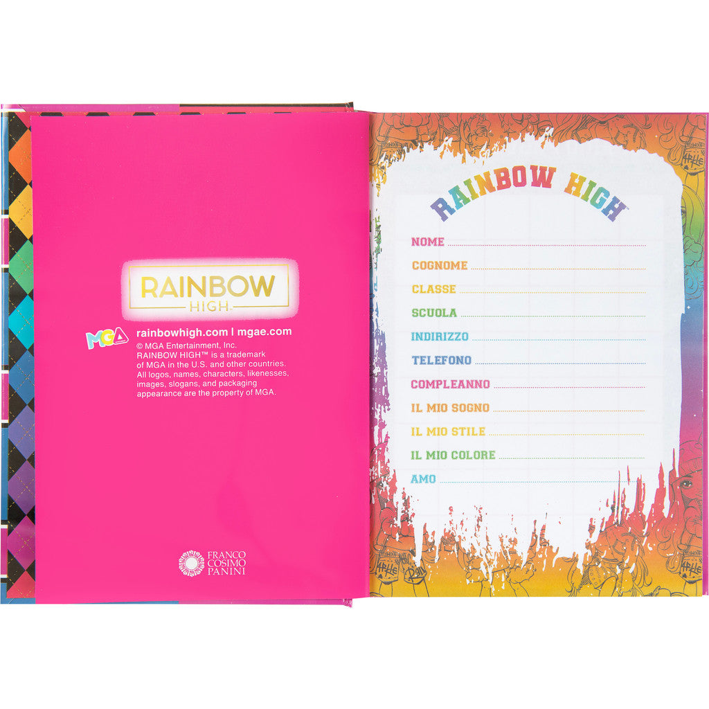 Diario 12 Mesi 2025/26 - Rainbow High - Giornaliero non datato