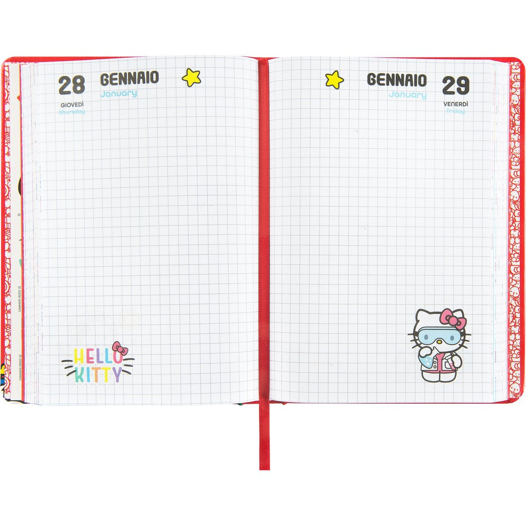 Diario 12 Mesi 2026/27 - Hello Kitty - Datato