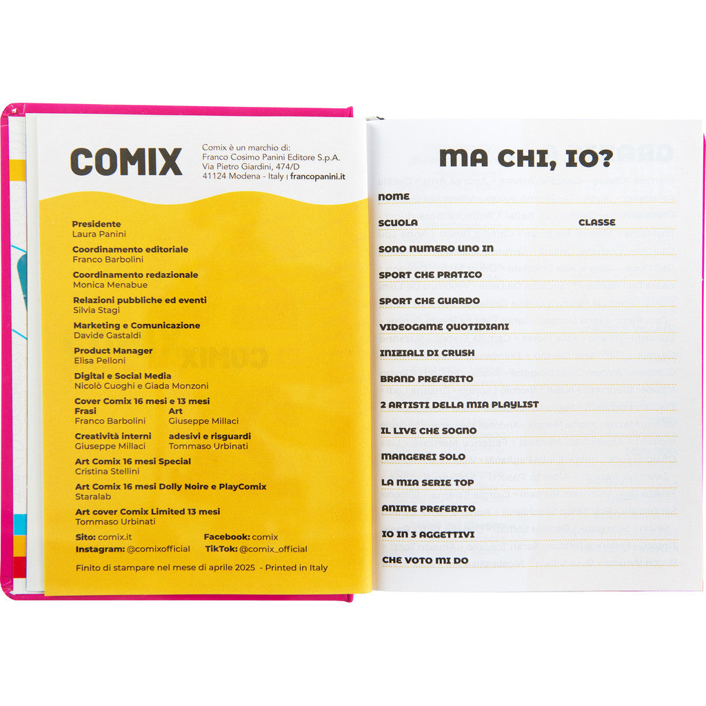 Diario Online Exclusive 16 Mesi 2025/26 - COMIX - Giornaliero Standard