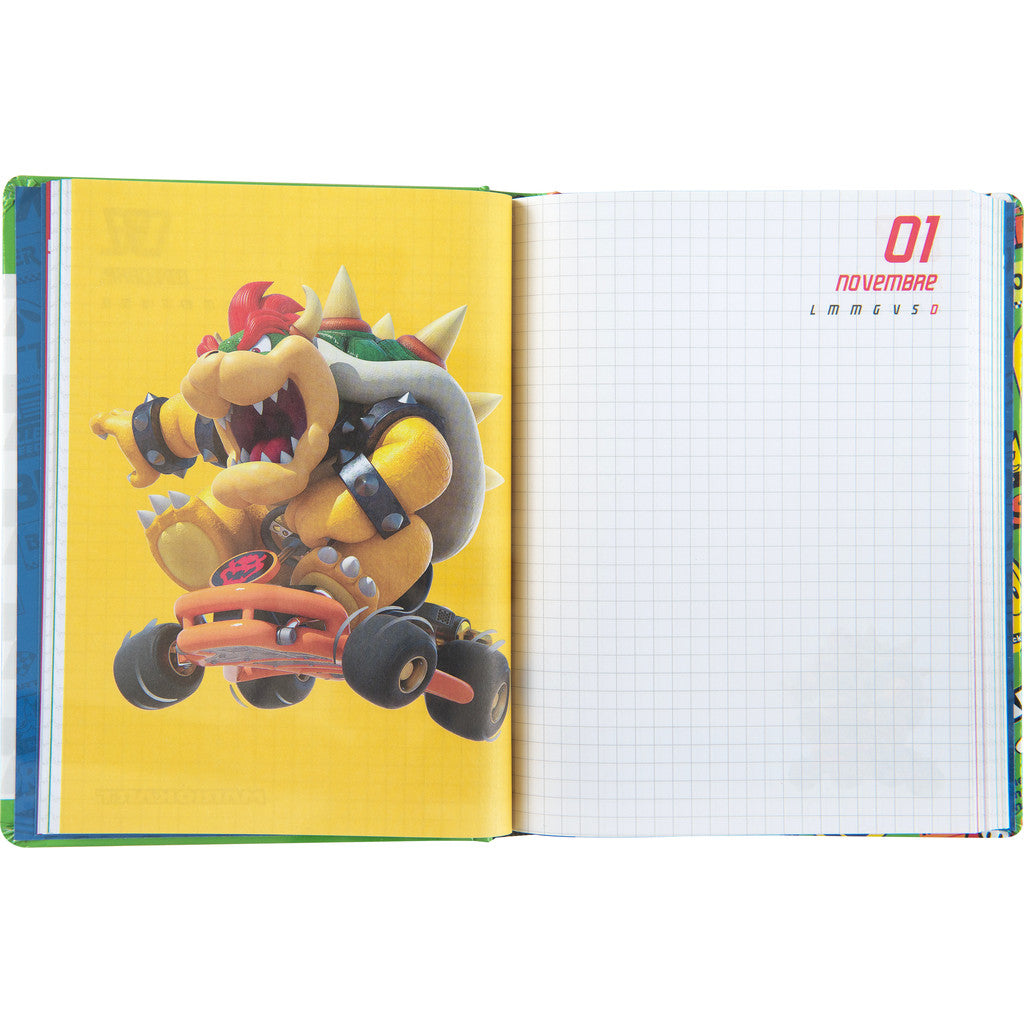 Diario 12 Mesi 2026/27 - Mario Kart - Giornaliero Non Datato