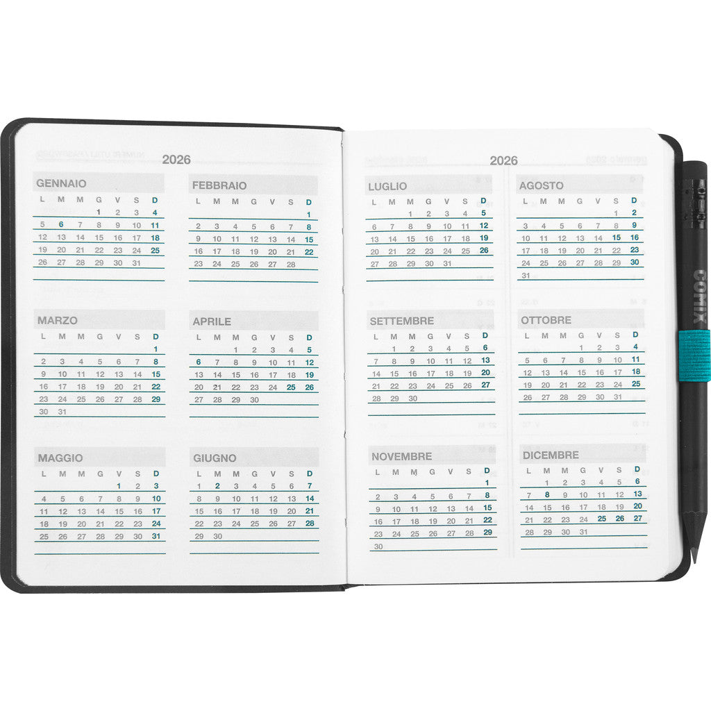 Agenda 12 Mesi 2026 Medium Settimanale - COMIX Special