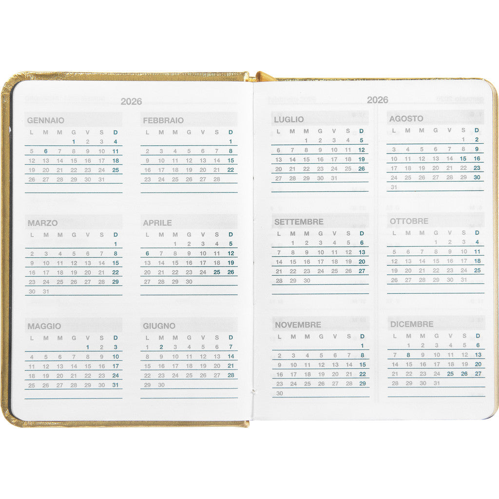 Agenda 12 Mesi 2026 Medium Settimanale - COMIX Special Luxury