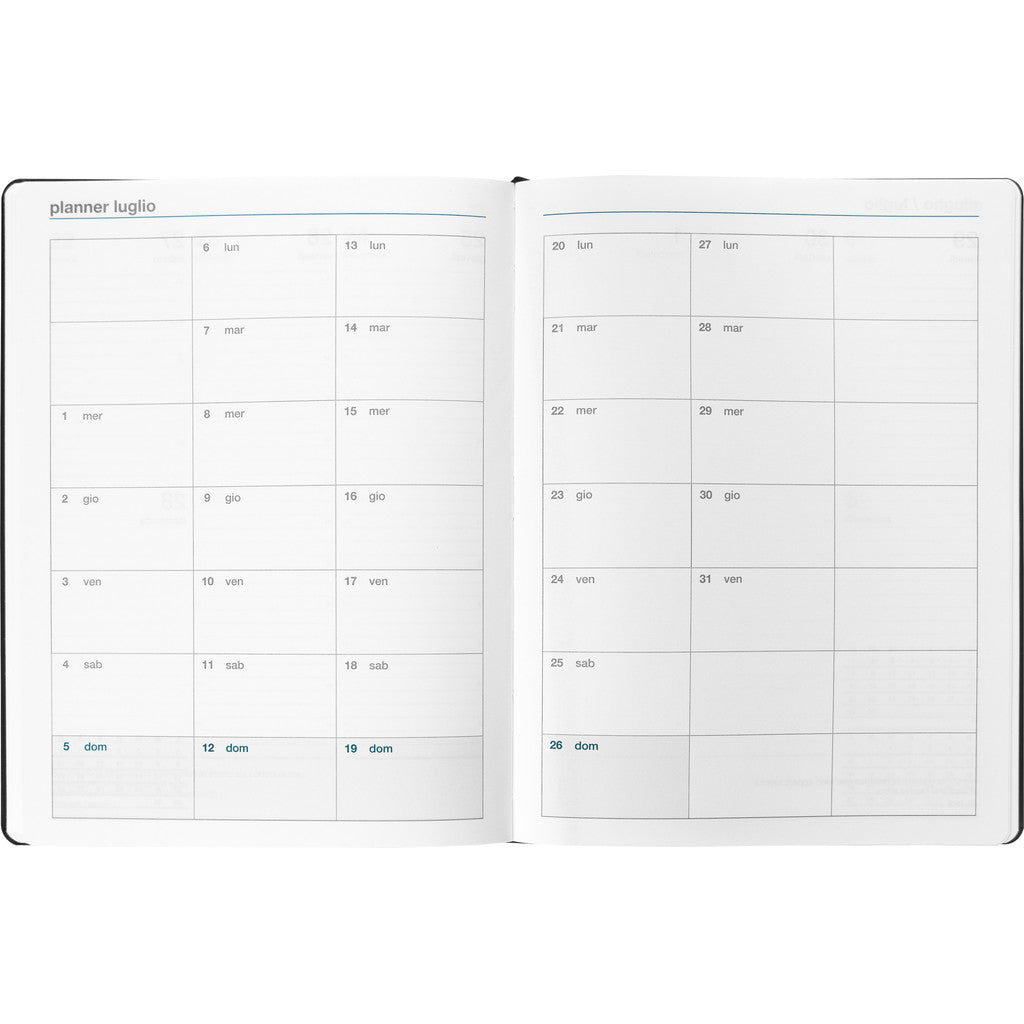 Agenda 12 Mesi 2026 Large Settimanale - Agende COMIX