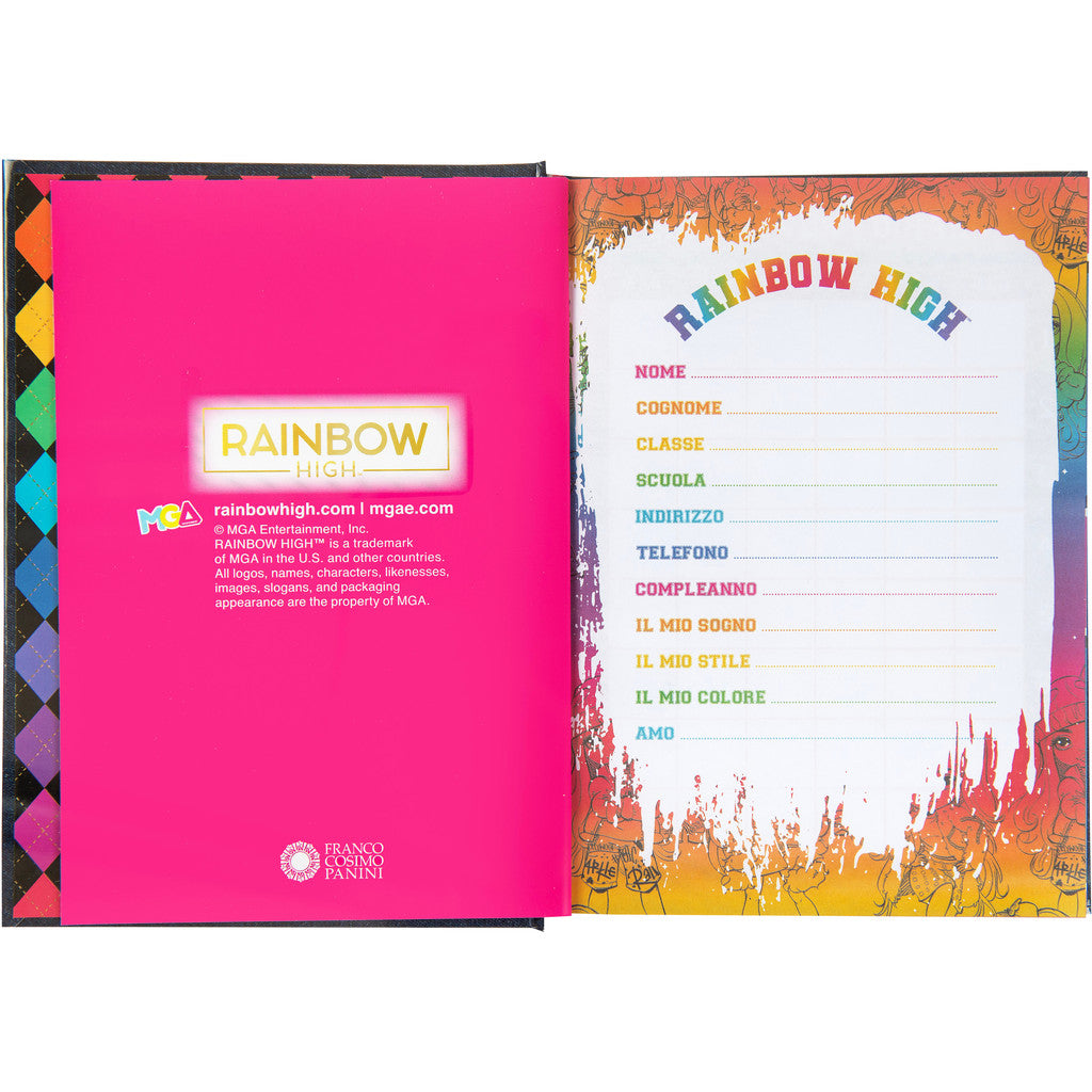 Diario 12 Mesi 2026/27 - Rainbow High - Giornaliero Non Datato