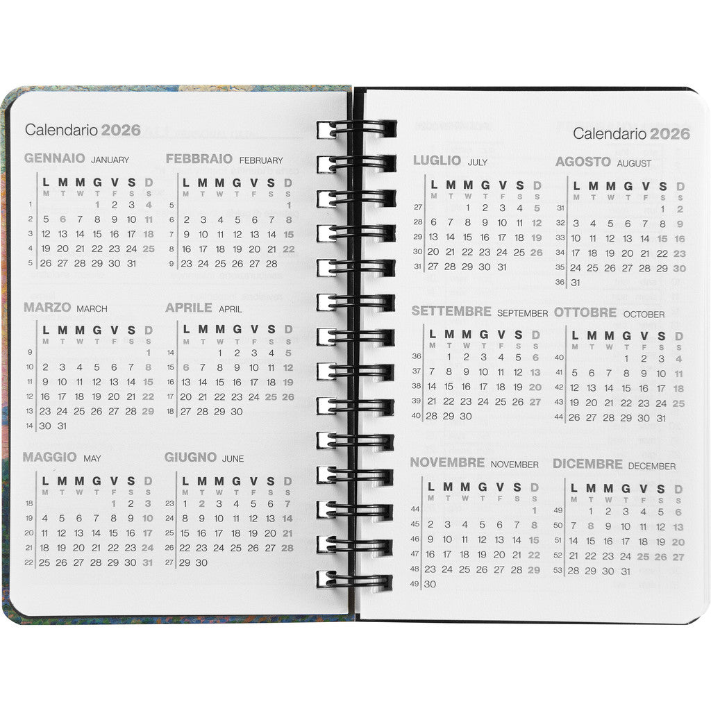 Agenda Spiralata 12 Mesi 2026 Mini Settimanale - Haltadefinizione