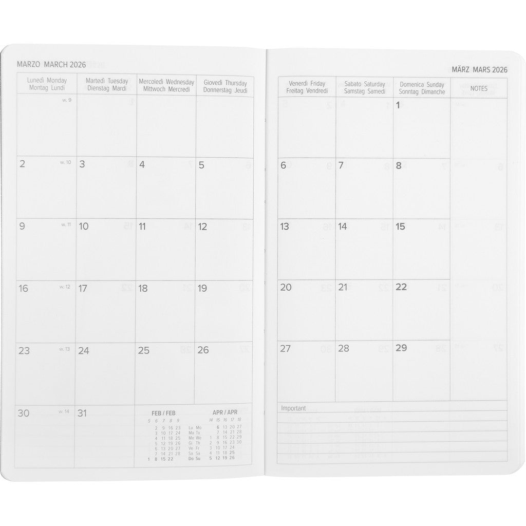 Agenda 12 Mesi 2026 Mini Giornaliera - Kaos