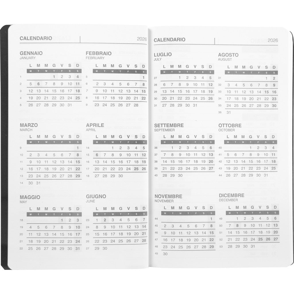 Agenda 12 Mesi 2026 Mignon Settimanale - EASTPAK