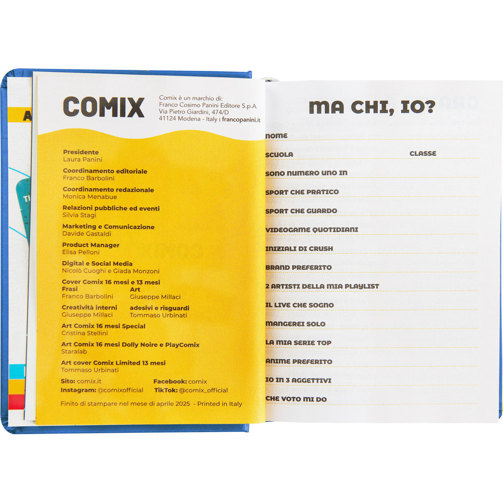 Diario 16 Mesi 2025/26 - COMIX - Giornaliero Mignon