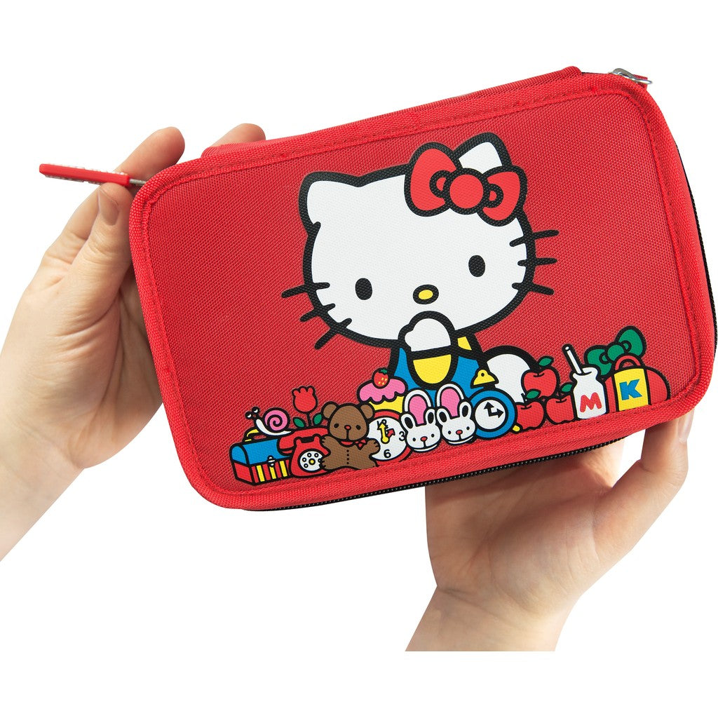 Astuccio 3 zip Hello kitty